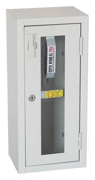 Fire Extinguisher Cabinet, Surface Mount, 17 15/16 in Height, 5 lb