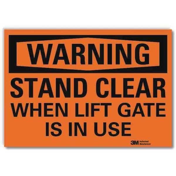Warning Sign, 7 in H, 10 in W, Aluminum, Vertical Rectangle, English, U6-1226-RD_10X7, Lyle, Mfr#: U6-1226-RD_10X7