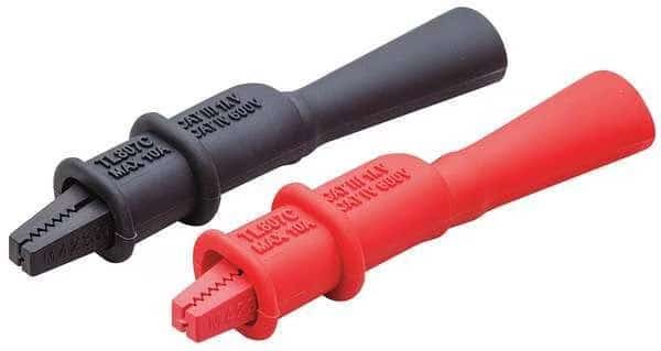 Insulated Alligator Probe, CAT III 1000V, CAT IV 1000V, Slide-On Connection with Finger Guards