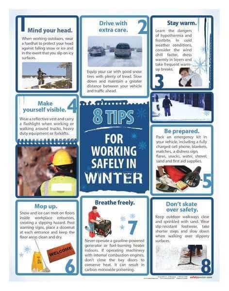 Safety Poster, Eight Tips For Working, ENG, SAFETYPOSTER.COM, Mfr# P4760