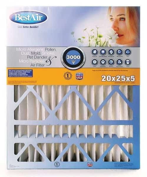 16 in x 25 in x 5 in Synthetic Furnace Air Cleaner Filter