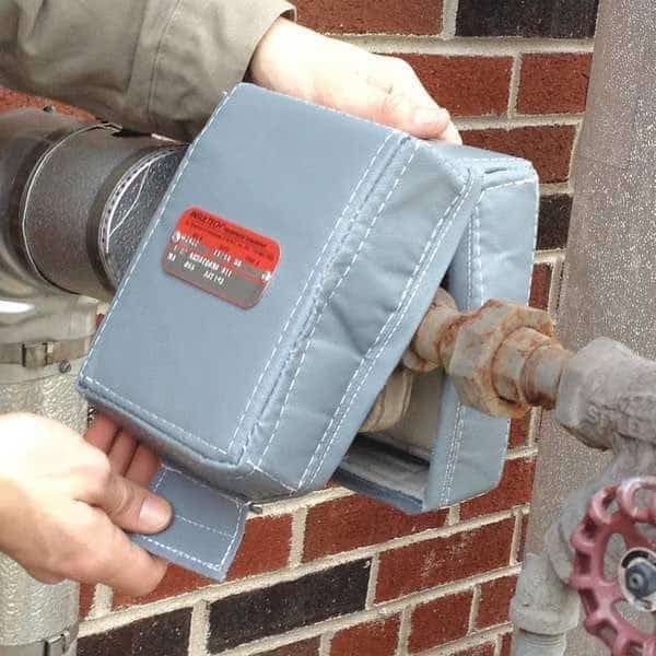 Heat Shield with Quick Release Fabric Flap, 5 1/2 in L, 9 1/2 in W, 9 1/2 in H, 500  Degrees F
