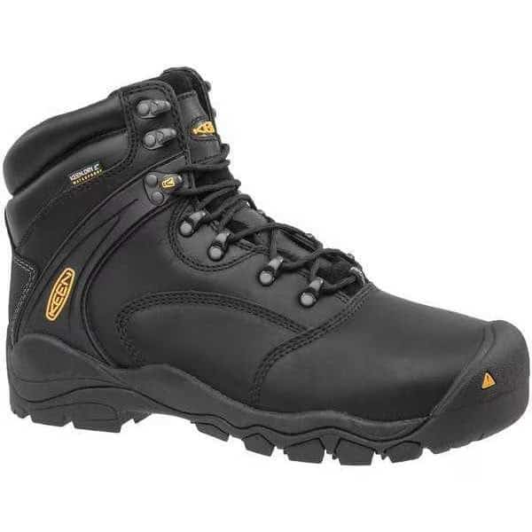Men's 6-Inch Work Boot, 9 EE, Steel Toe, 6 in H, Black, 1011357
