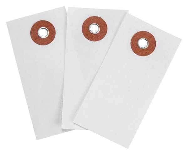 Blank Shipping Tag, Tyvek, 2-3/4" H x 1-3/8" W, White, Rectangle, 1000 PK