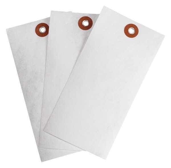 Blank Shipping Tag, Tyvek, 5-1/4" H x 2-5/8" W, White, Rectangle, 1000 PK