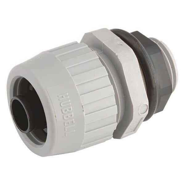 Conduit Fitting Connector, 1-1/4 in, Liquid-Tight, Nylon