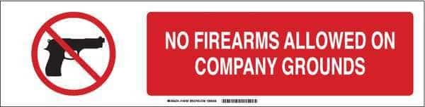 Slider Insert, Plstic, No Firearms Allowed