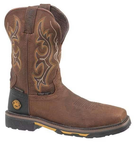 Hybred, Men's 11 in Composite Toe Western Boot, Brown, 12EE, EE, WK4625