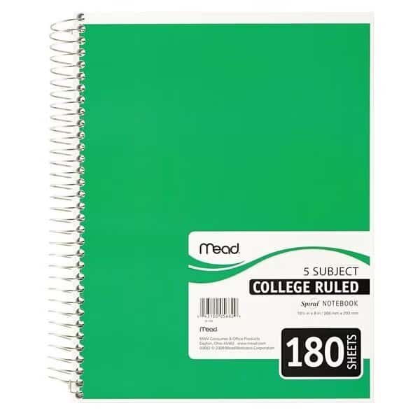 10-1/2 x 8" Spiral Bound Notebook, Mead, Mfr#: MEA05682