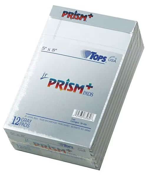 5 x 8" Colored Writing Pad, Pk12