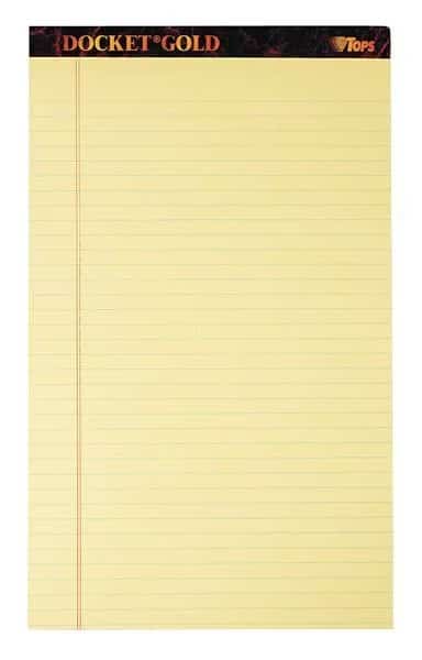 8-1/2 x 14" Legal Ruled Perforated Pad, Double-Stiched, 50 Pg, Pk12