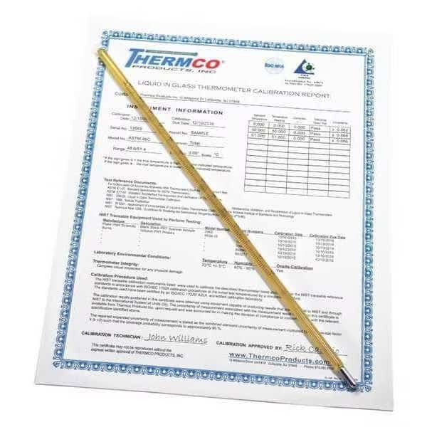 CERT -24, -18, -12, -6, 0F, ASTM133C