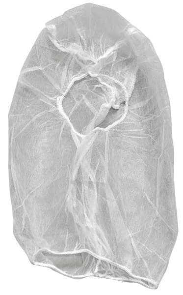 Bouffant Beard Cover Combo, Disposable Hood, Polypropylene, White, Size Universal, 1000 Per Box