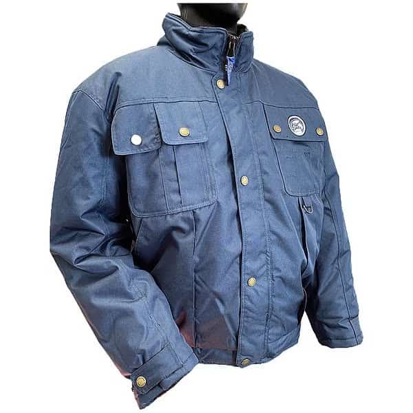 Men's Coat, Nylon, Zipper and Snap, Navy, Xl