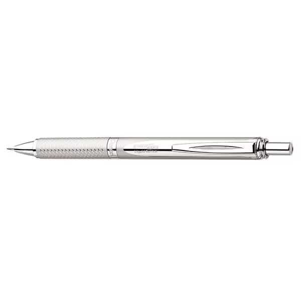 EnerGel Alloy RT Gel Pen, Retractable, Medium 0.7 mm, Black Ink, Chrome Barrel