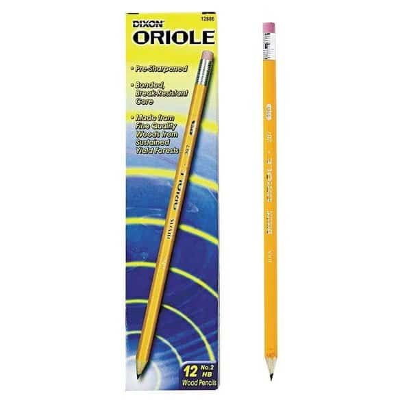 Wood Pencils,PK12, Mfr#: DIX12886, DIXON