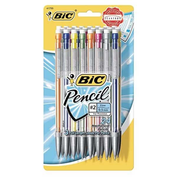 Mechanical Pencil, 0.5mm, Metallic, PK24