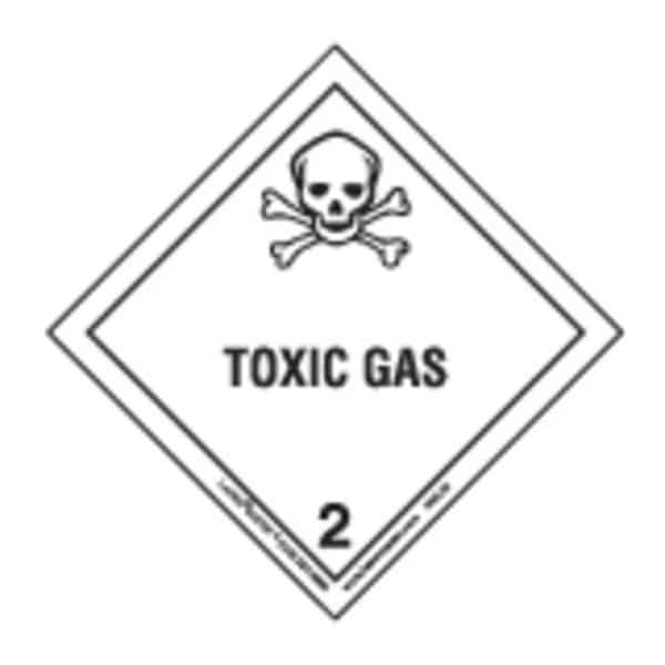 Toxic Gas Label, 100mmx100mm, Paper, 500