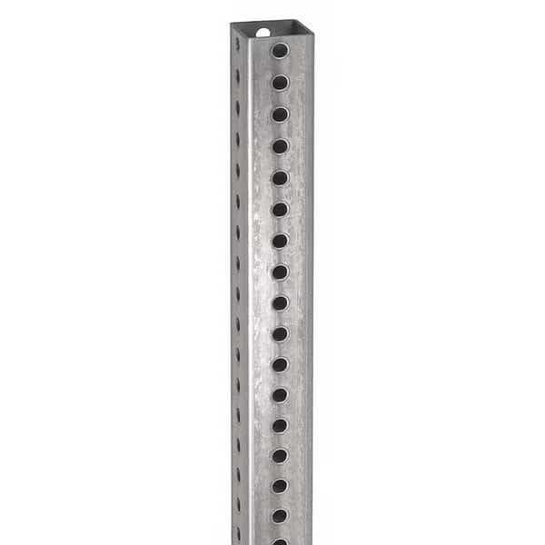 Sign Post, Square, , Galvanized steel Silver, Galvanized, 12 ft. L, 2" D