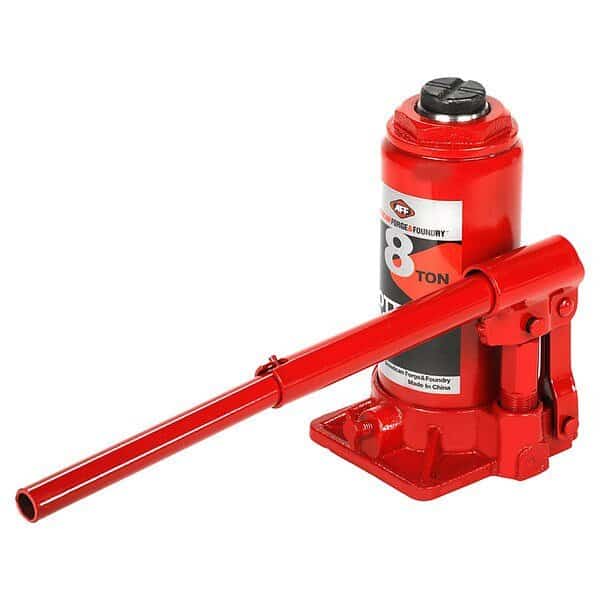 Bottle Jack, 8 ton, Max Lift 15 1/2" H