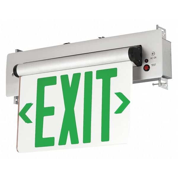 Edge-Lit Exit Sign,LED,BatteryBackUp,Grn, Mfr#: CELR1GNE, HUBBELL LIGHTING - DUAL-LITE