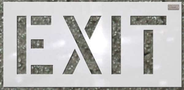 Stencil,Exit,24 x 12 In., Mfr#: 70093, C.H. HANSON