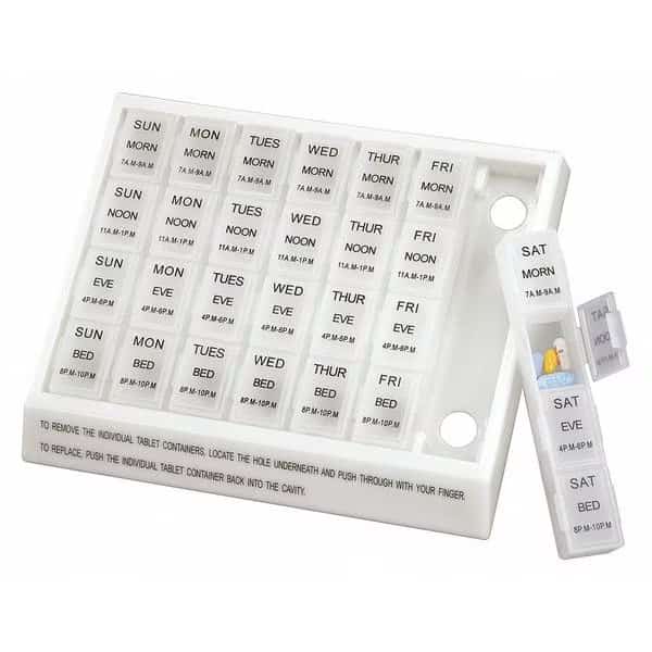 Pill Organizer,Clear,Plastic , Mfr#: 640-8223-0000