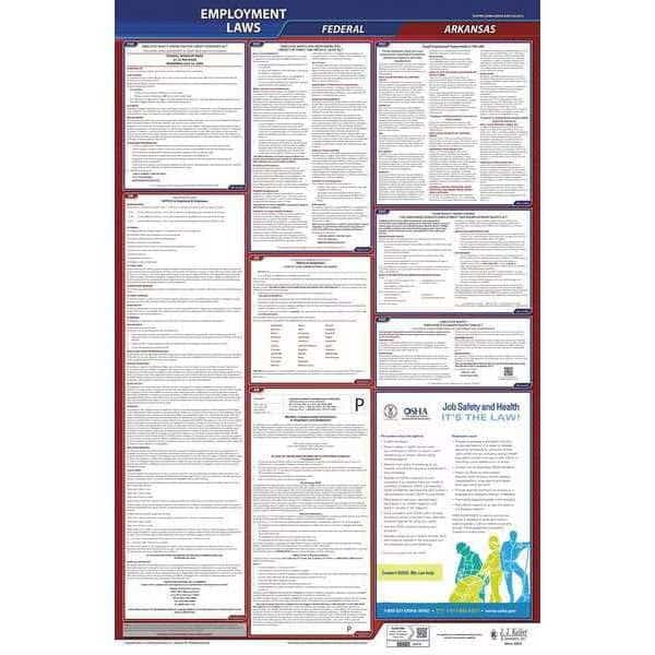 LaborLaw Poster, Fed/STA, AR, ENG, 26inH, 3yr