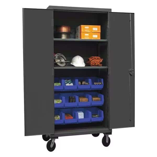 Super Duty Bin Cabinet, 36 in W, 80 in H, 24" D, 12 Bins