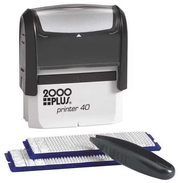 Stamp Kit, Black, 10, Plastic