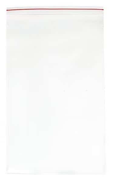 Reclosable Bag, Zip Seal, 24 in L, 14 in W, 4 mil Thick, Low Density Polyethylene (LDPE), Clear