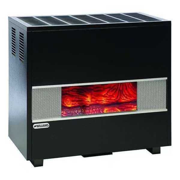 Hearth Heater, Natural Gas, Top Vent Vent Type, Gravity Convection