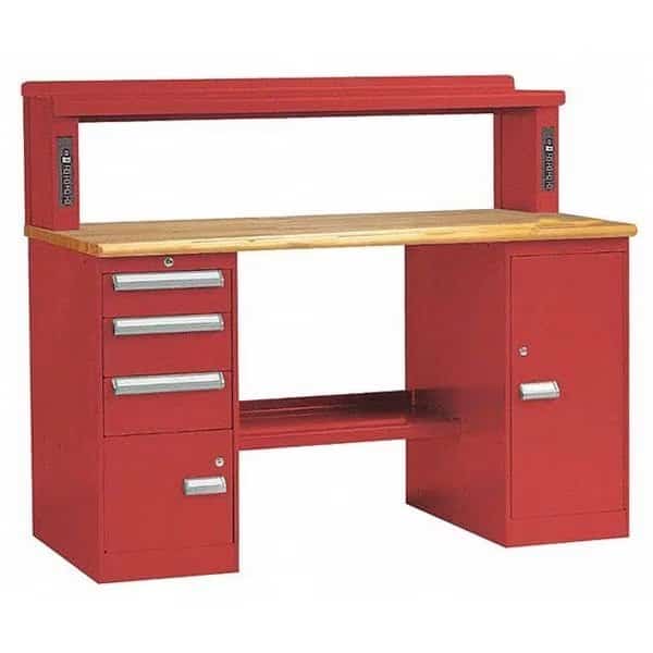 Workbench,Cherry Red,48" W,Unassembled, Mfr#: 389R4W-RD, EQUIPTO