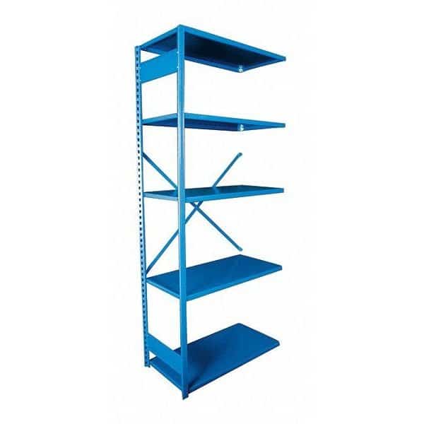 Metal Shelving, 12"D x 36"W x 84"H, 5 Shelves, Steel