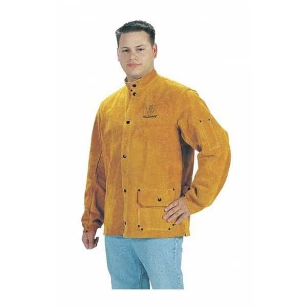 Men's Jacket, Cowhide, Snaps, Yellow, M