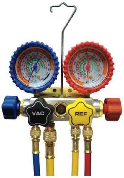 Mechanical Manifold Gauge Set,4-Valve, Mfr#: 846-CS, IMPERIAL
