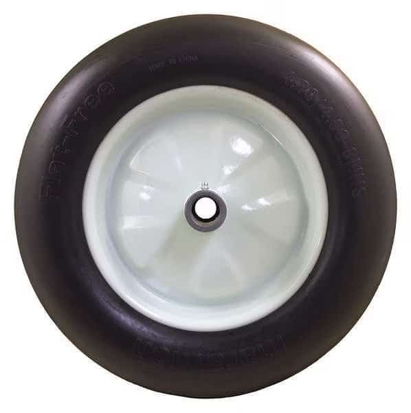Flat Free Wheel, Polyurethane, 500lb, White