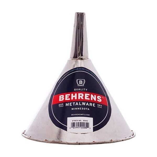 Funnel,1/4 qt.,6-1/4inH x 6-1/4inL, Mfr#: BF25, BEHRENS