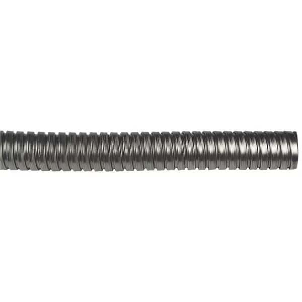 Flexible Metallic Conduit, 1/2 in Trade Size, 25 ft, Stainless Steel, Polished