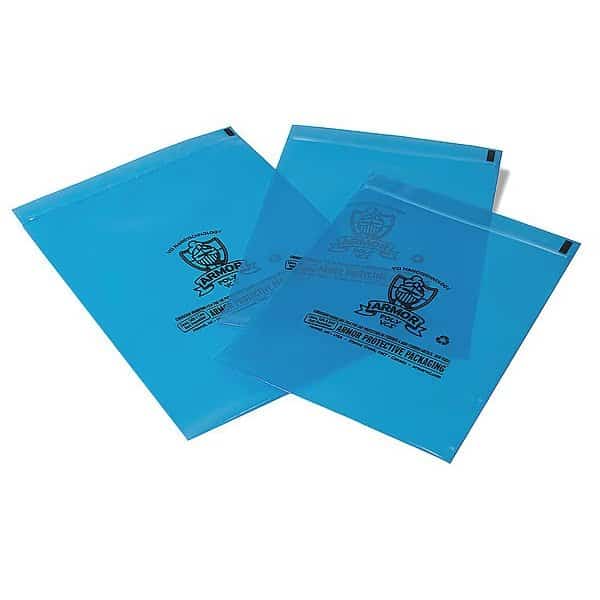 Reclosable Bag, Zip Seal, 15 in L, 12 in W, 4 mil Thick, Low Density Polyethylene (LDPE), Blue