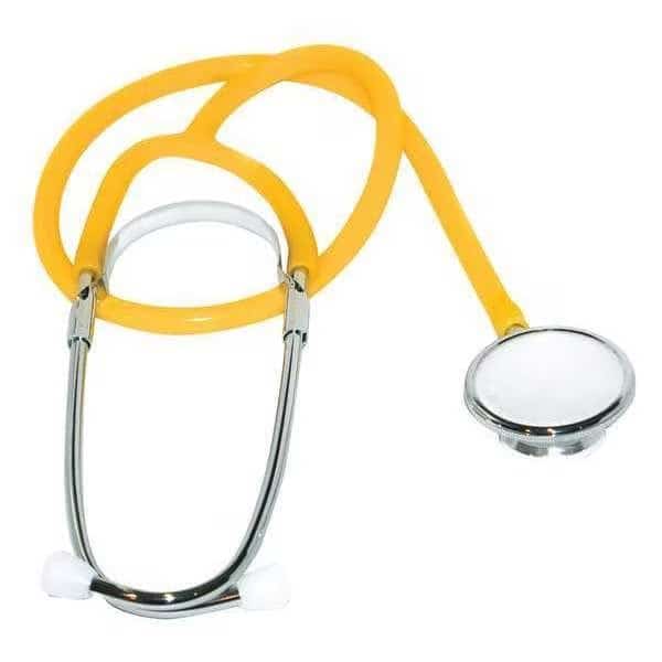 Stethoscope, Single, 22in L, Yellow, Polybag