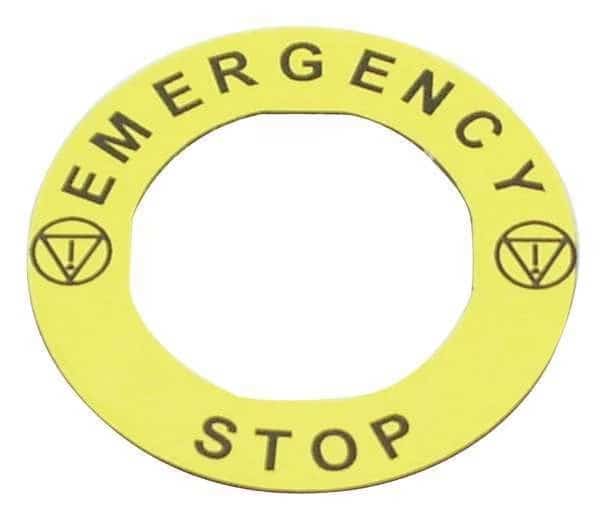 Legend Plate, Round, Emergency Stop, REES, Mfr# 09022-004