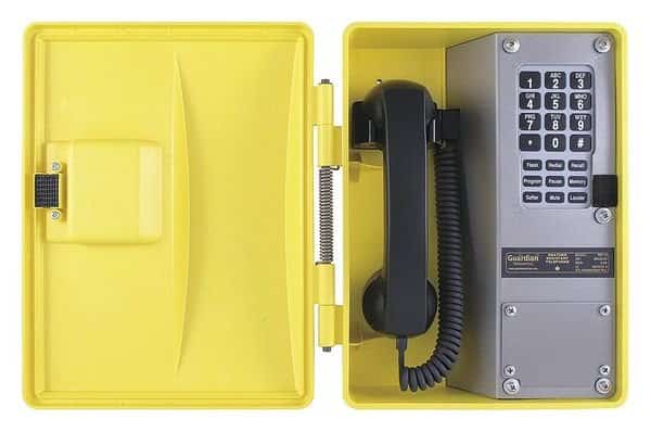 Weather Resistant Telephone, Curly Cord