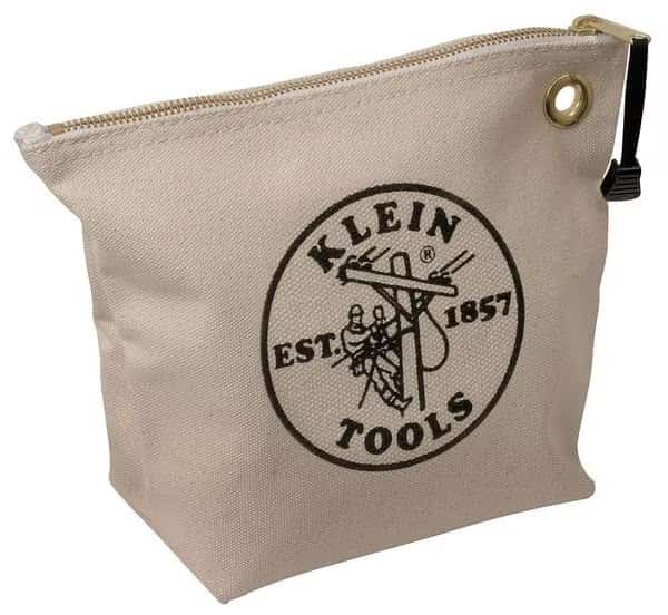 Tool Bag, #8 Canvas, 1 Pockets, natural, 8" Height, KLEIN TOOLS, Mfr# 5539NAT
