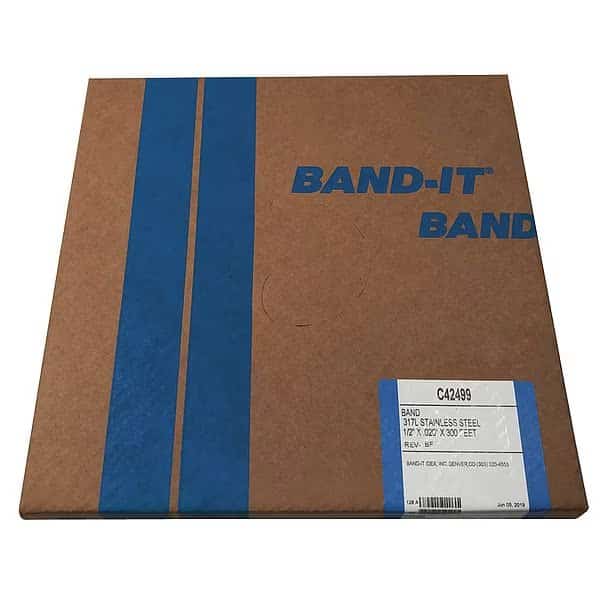 Band, 317L 1/4H Ss, 1/2 X 0.020 X 300ft, Mfr#: C42499, BAND-IT