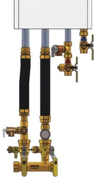 Boiler Inst Kit, 1in, 1inFIP, Dbl Ball Drin, Webstone, Mfr#: 4FK5-CH