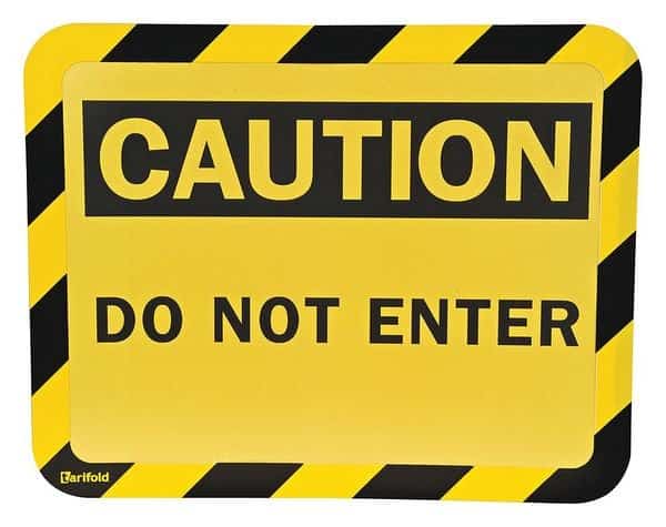 Sign Holder, Magnetic, Do Not Enter, PK2, Tarifold, Mfr#: P194944DE