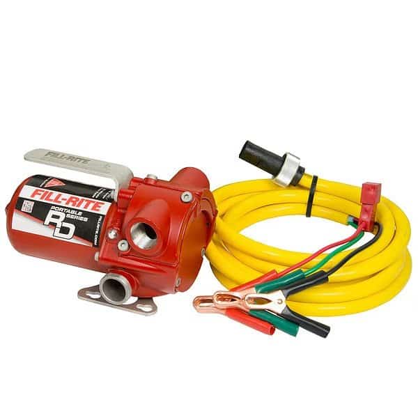 Fuel Transfer Pump, 12V DC, 8 gpm Max. Flow Rate , 1/5 HP, Cast Iron, 3/4 in MNPT Inlet