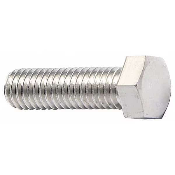 18-8, 3/8"-16 Hex Head Cap Screw, Plain Stainless Steel, 3/4 in L, 50 PK