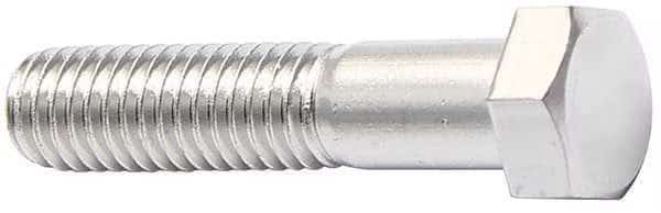18-8, 1/4"-20 Hex Head Cap Screw, Plain Stainless Steel, 2 in L, 25 PK